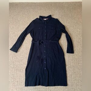 Boden Navy Long Sleeve Shirt Dress